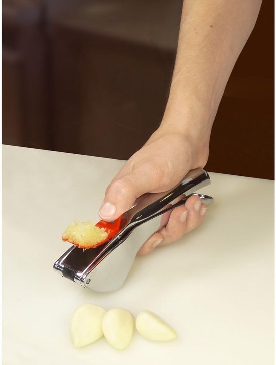 HENDI Aardappelpers, voor het pureren van groenten, vaatwasmachinebestendig, spaetzle-pers, aardappelstamper, pureeknijper, pureepers, 320x110mm, roestvast staal