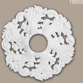 Rosace 156003 Profhome Élement pour plafond Élement décorative style Rococo-Baroque blanc Ø 52 cm