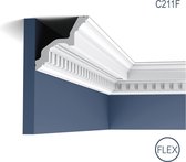 Corniche Moulure Cimaise Orac Decor C211F LUXXUS flexible Décoration de stuc Profil décoratif pour mur et plafond 2 m