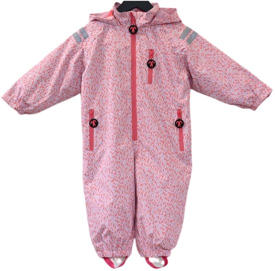 Ducksday - Combinaison de Pluie Enfants - Imperméable - Respirant - Une Pièce - Vêtements de pluie Girl - Rose Lilas - Taille 86/92