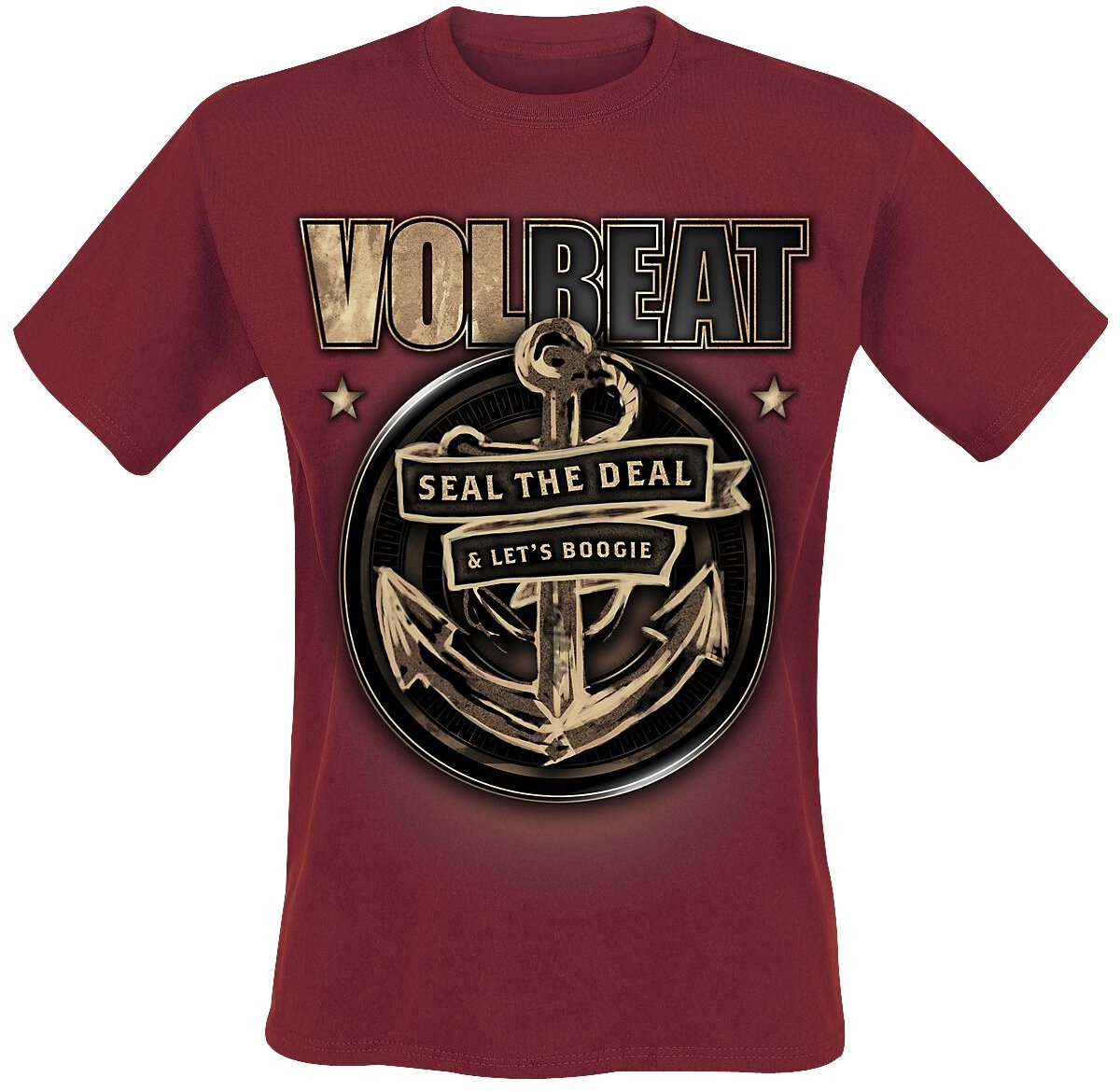 Volbeat Anchor Heren T-shirt - rood - L