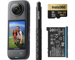 Insta360 X4 - Actioncam - 360 graden-camera - 8K - Vlog bundel - Met selfiestick, extra accu en 256GB SD Insta360 X4 - Actioncam - 360 graden-camera - 8K - Vlog bundel - Met selfiestick, extra accu en 256GB SD
