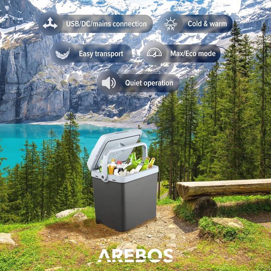 Koelbox 25L - Elektrische Koelbox voor Auto en Thuis met Eco-Modus — afbeelding 2