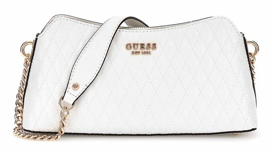 GUESS Schoudertas Betula Top Zip Shoulder Bag White Wit