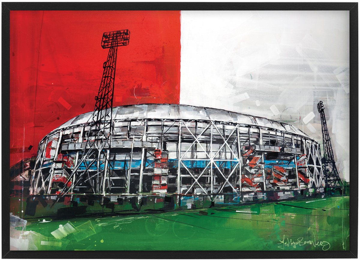 Voetbal poster 43x30,6 cm (A3) *ingelijst & gesigneerd