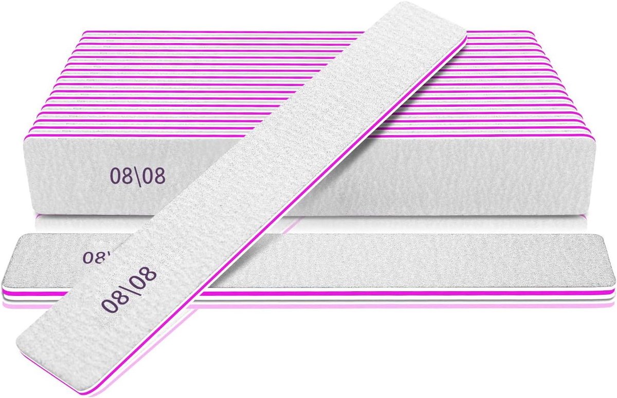 Dubbelzijdige Nagelvijl 80/80 - Professionele Nagelverzorging - Nagelaccessoires