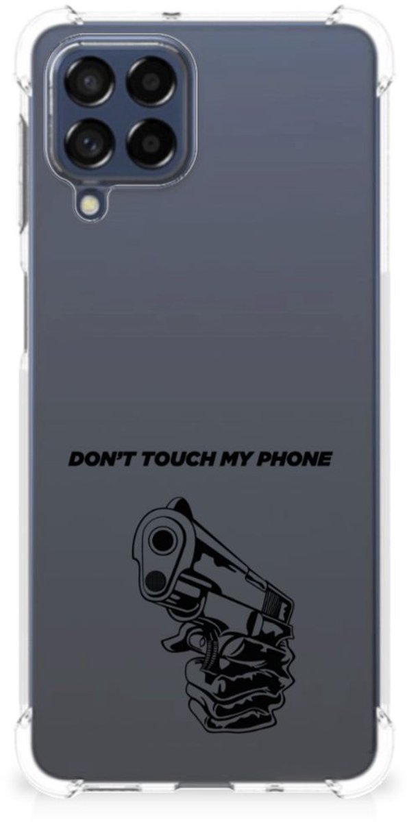 Samsung Galaxy M53 Anti Shock Case Gun Don't Touch My Phone