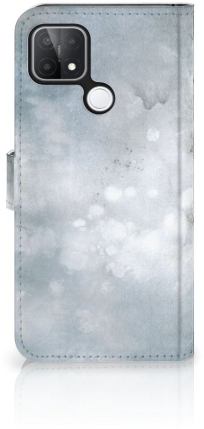Etui à rabat OPPO A15 Etui Smartphone Peinture Gris