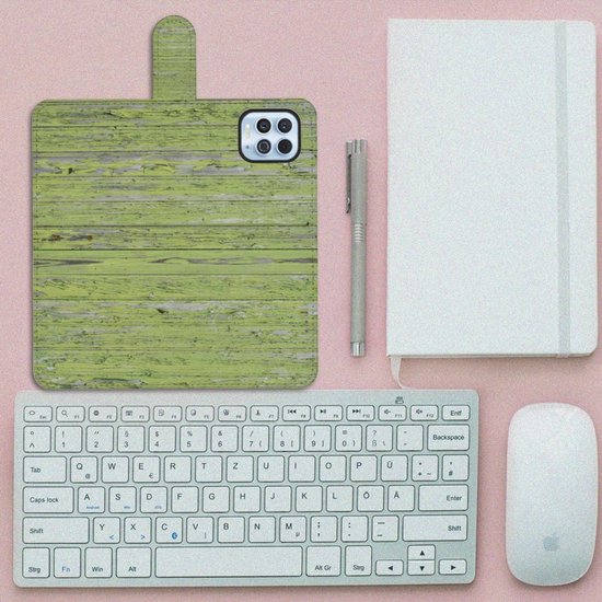 Wallet Book Case Motorola Moto G100 Phone Case Vert Wood