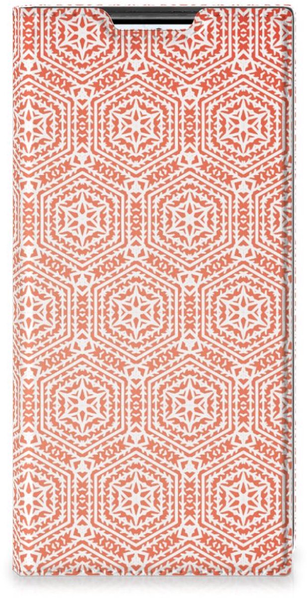Samsung Galaxy S22 Ultra Hoesje met Magneet Pattern Orange