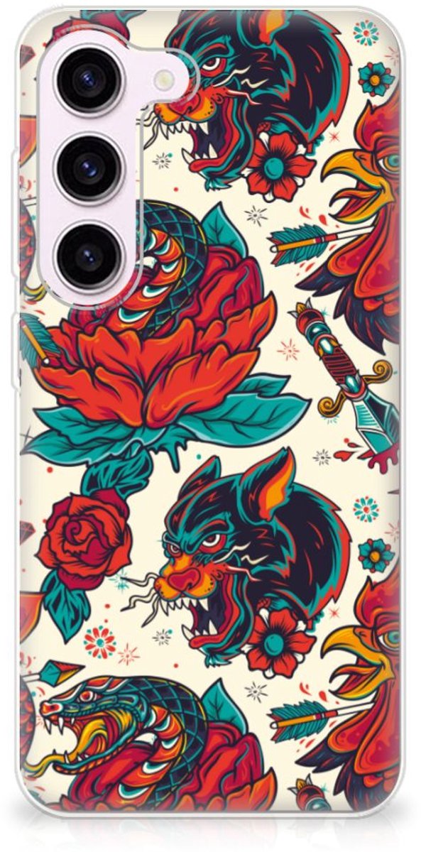 Siliconen Hoesje met foto voor Samsung Galaxy S23 Old Skool