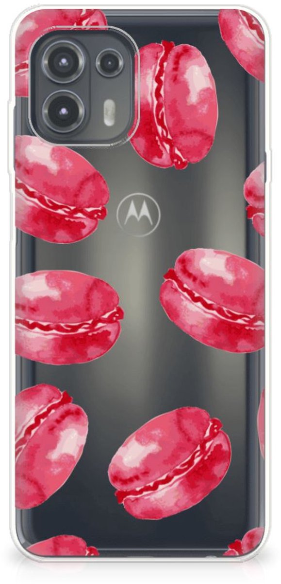 Back Cover voor Motorola Edge 20 Lite Siliconen Case Pink Macarons