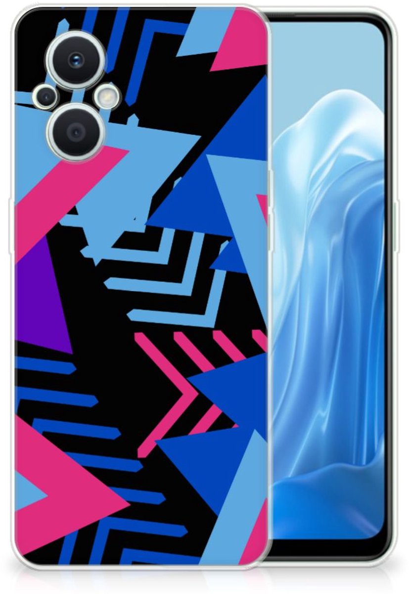 OPPO Reno8 Lite TPU Hoesje Funky Triangle