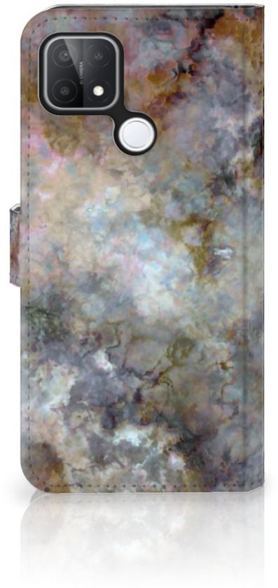 Étui pour téléphone portable OPPO A15 Book Cover Marbre Grijs