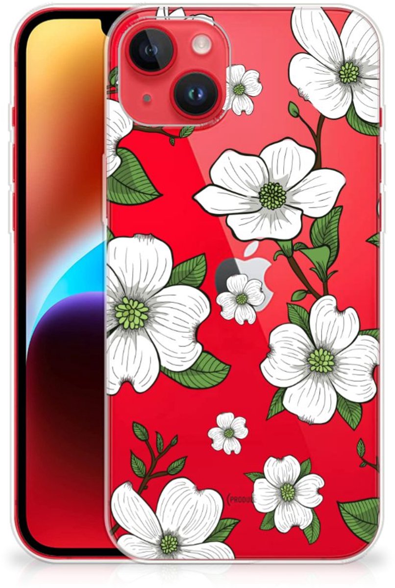 TPU Hoesje voor iPhone 14 Plus TPU Case Dogwood Flowers