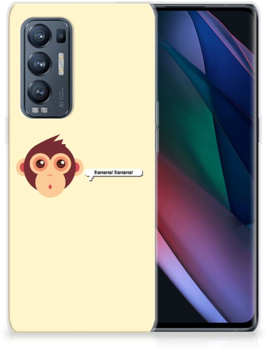 Back Cover voor OPPO Find X3 Neo Telefoonhoesje met Naam Monkey