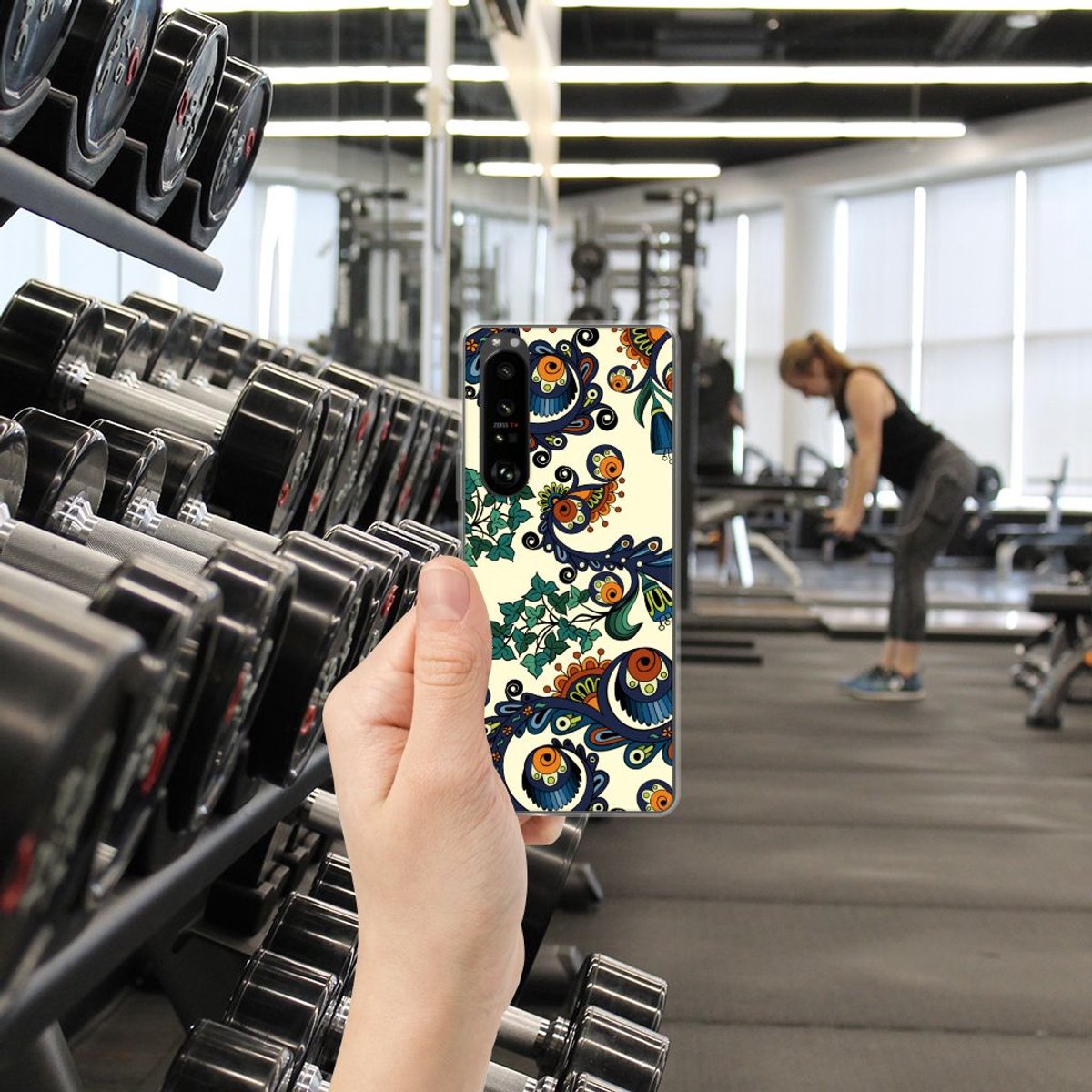 Siliconen Hoesje Sony Xperia 1 III Barok Flower