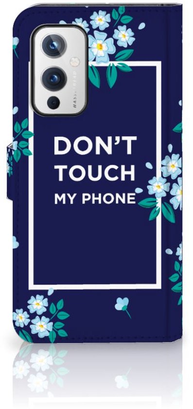 Coque Téléphone OnePlus 9 Sac Fleurs Blue DTMP
