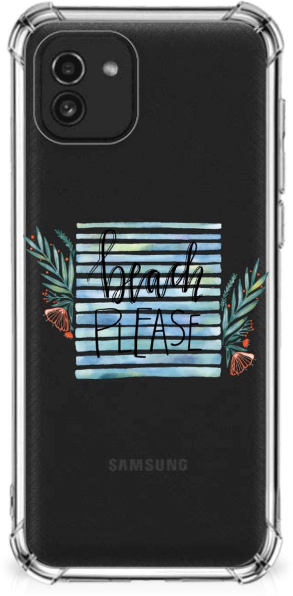 Samsung Galaxy A03 Stevig Bumper Hoesje Boho Beach