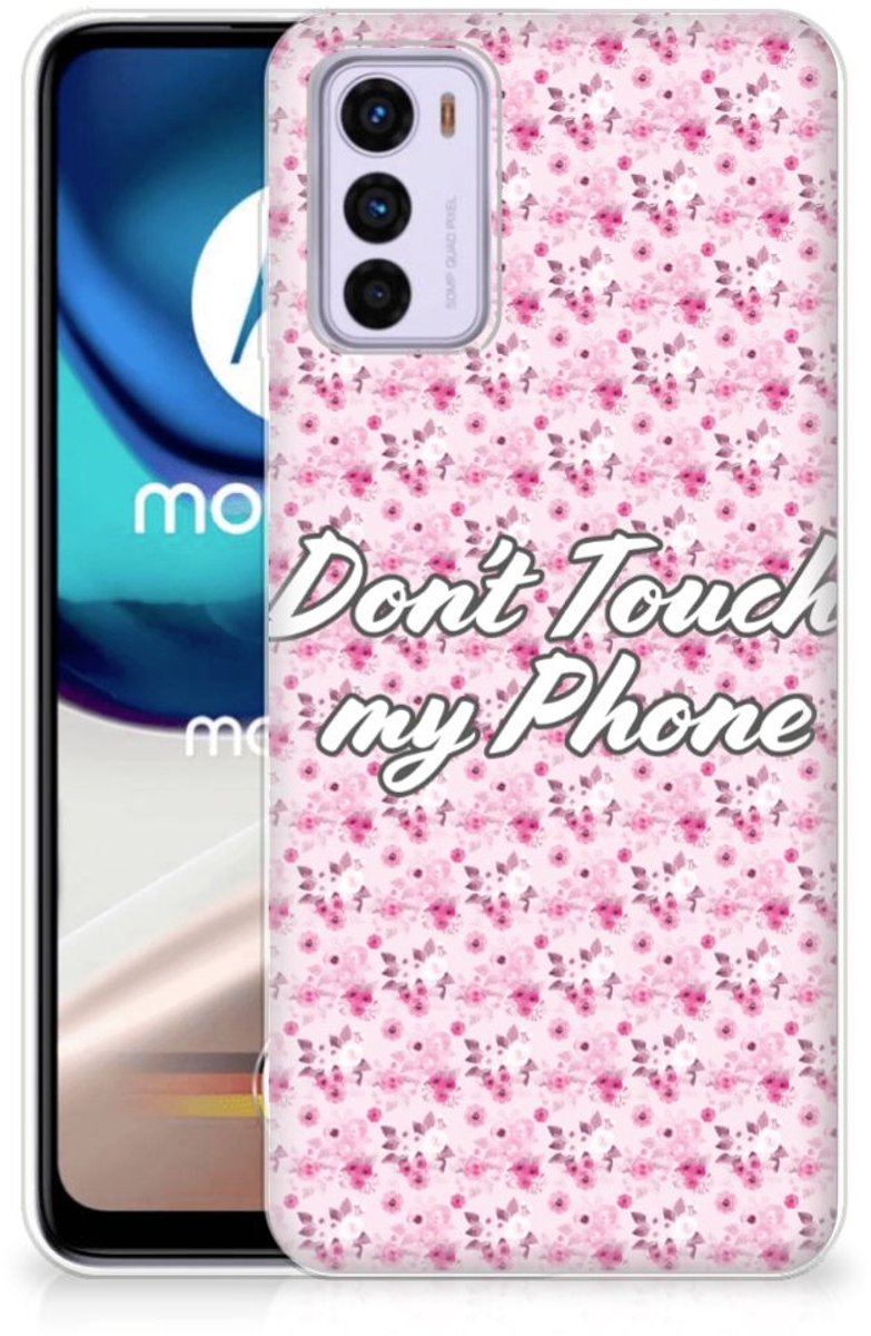 Motorola Moto G42 Silicone-hoesje Flowers Pink DTMP