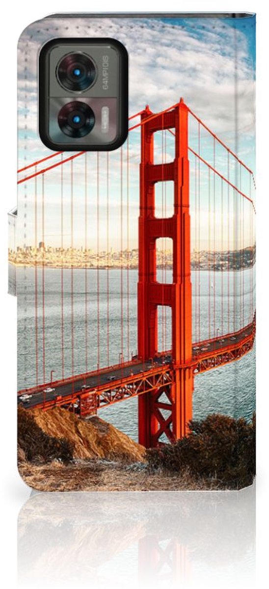 Motorola Edge 30 Neo Flip Cover Golden Gate Bridge