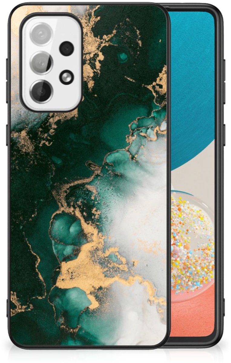 Marmeren Print Telefoonhoesje voor Samsung Galaxy A73 Marmer Groen