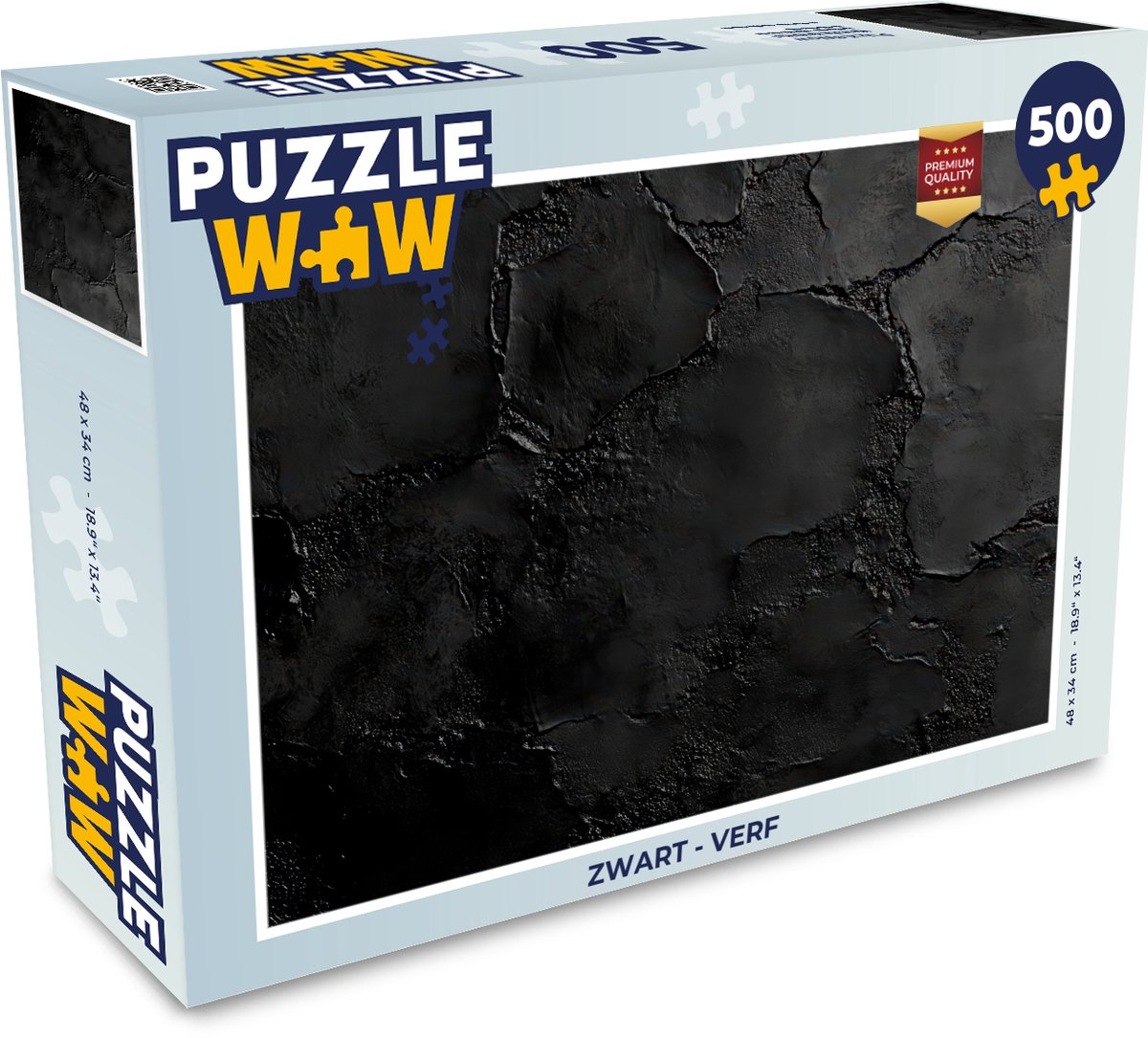 Puzzel Zwart - Verf - Legpuzzel - Puzzel 500 stukjes