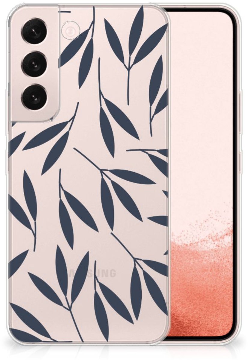 Samsung Galaxy S22 TPU Case Leaves Blue