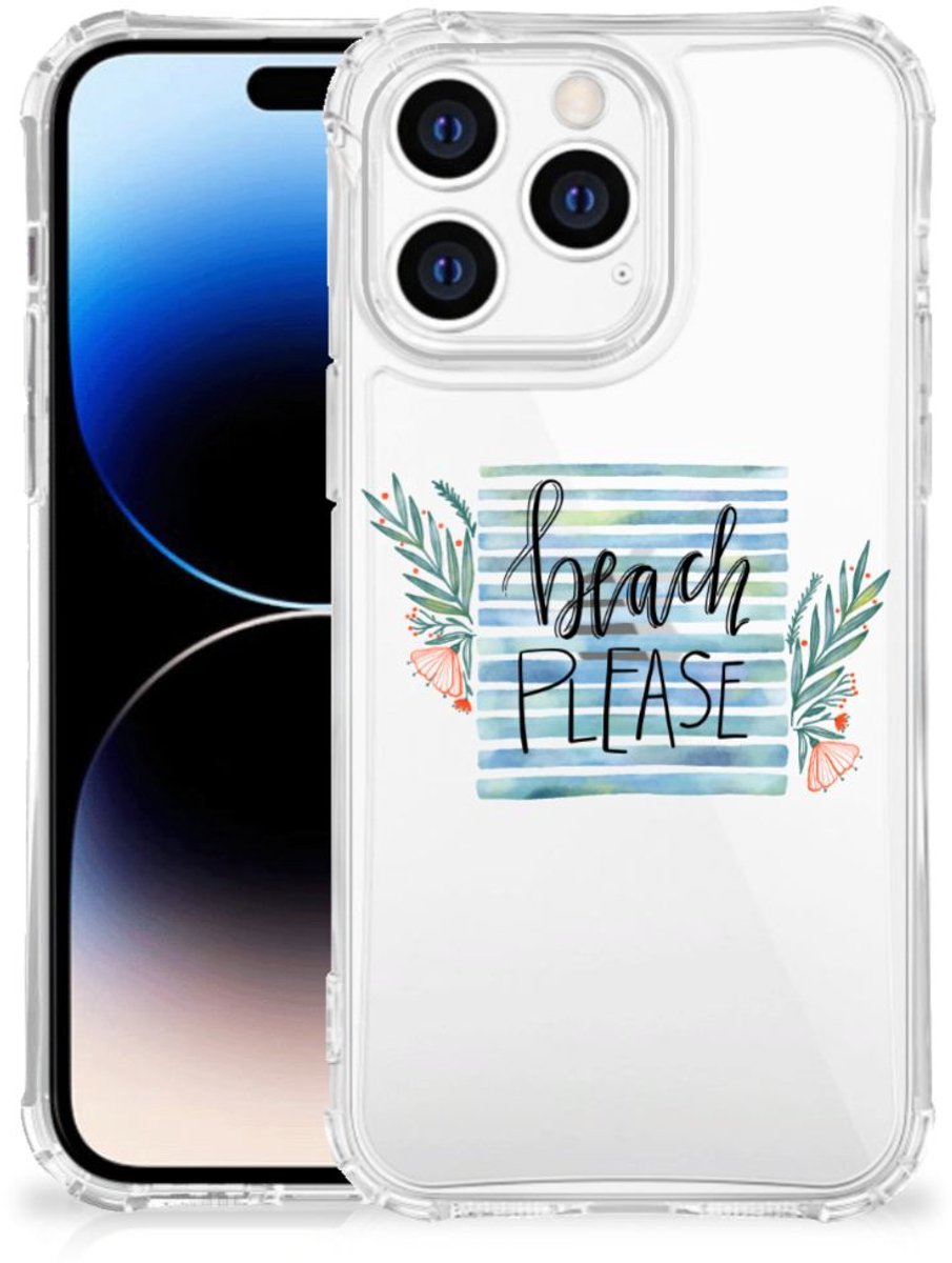 Apple iPhone 14 Pro Max Stevig Bumper Hoesje Boho Beach