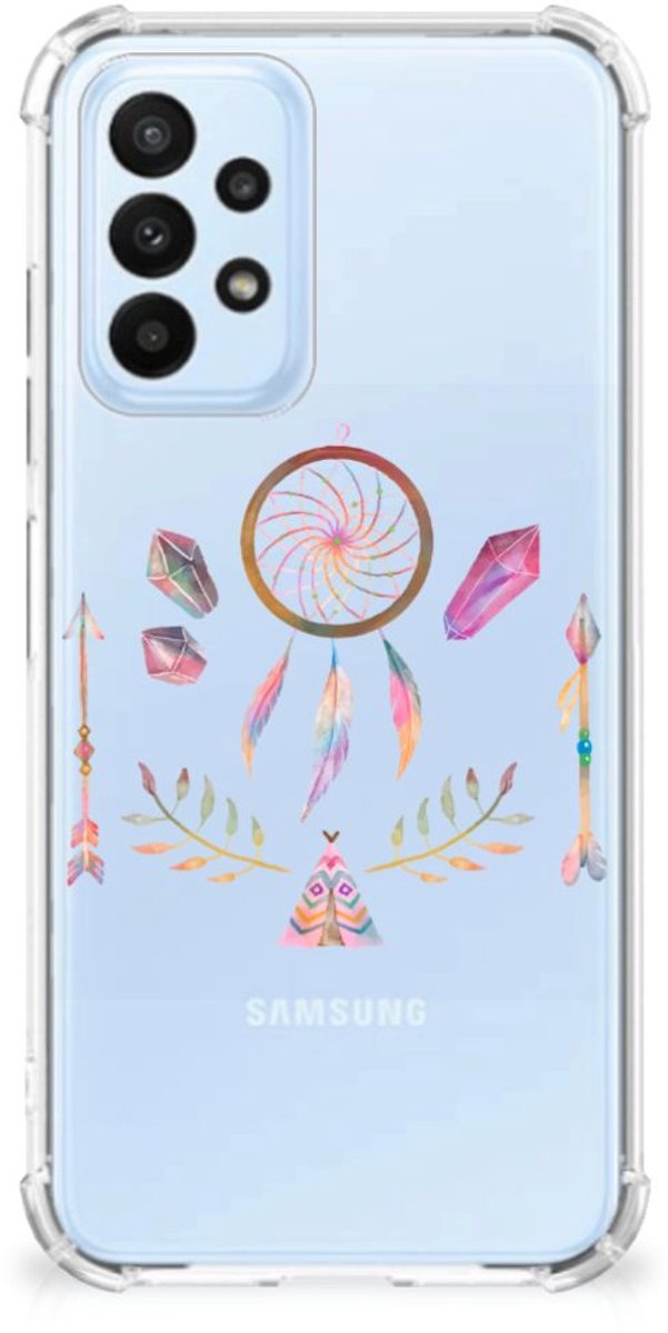 Samsung Galaxy A23 Stevig Bumper Hoesje Boho Dreamcatcher