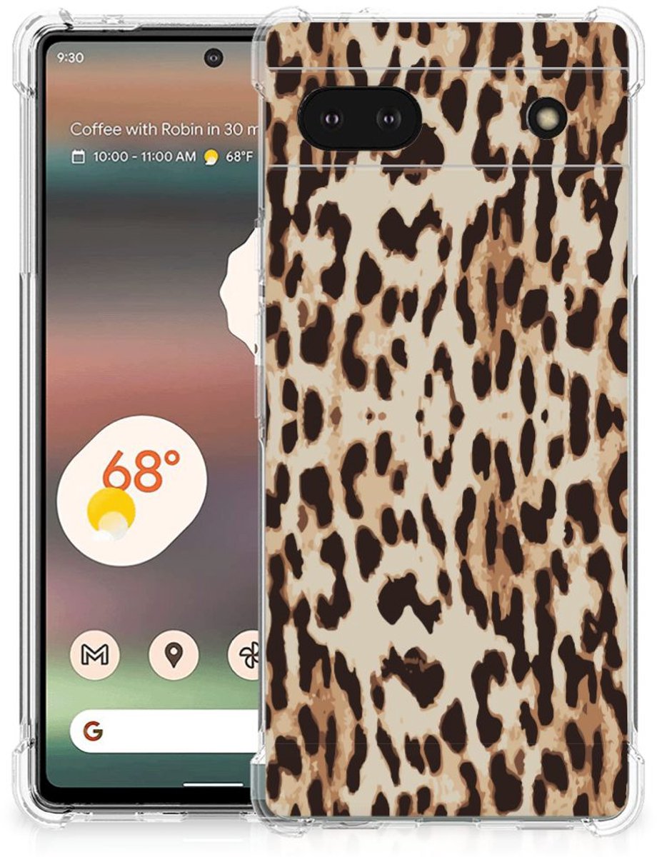 Google Pixel 6A Case Anti-shock Leopard