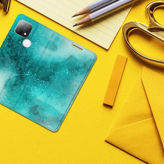 Coque Photo OPPO A15 Smart Cover Peinture Blue