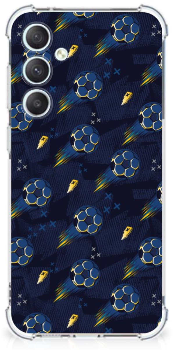 Doorzichtige Silicone Hoesje voor Samsung Galaxy S23 FE Voetbal