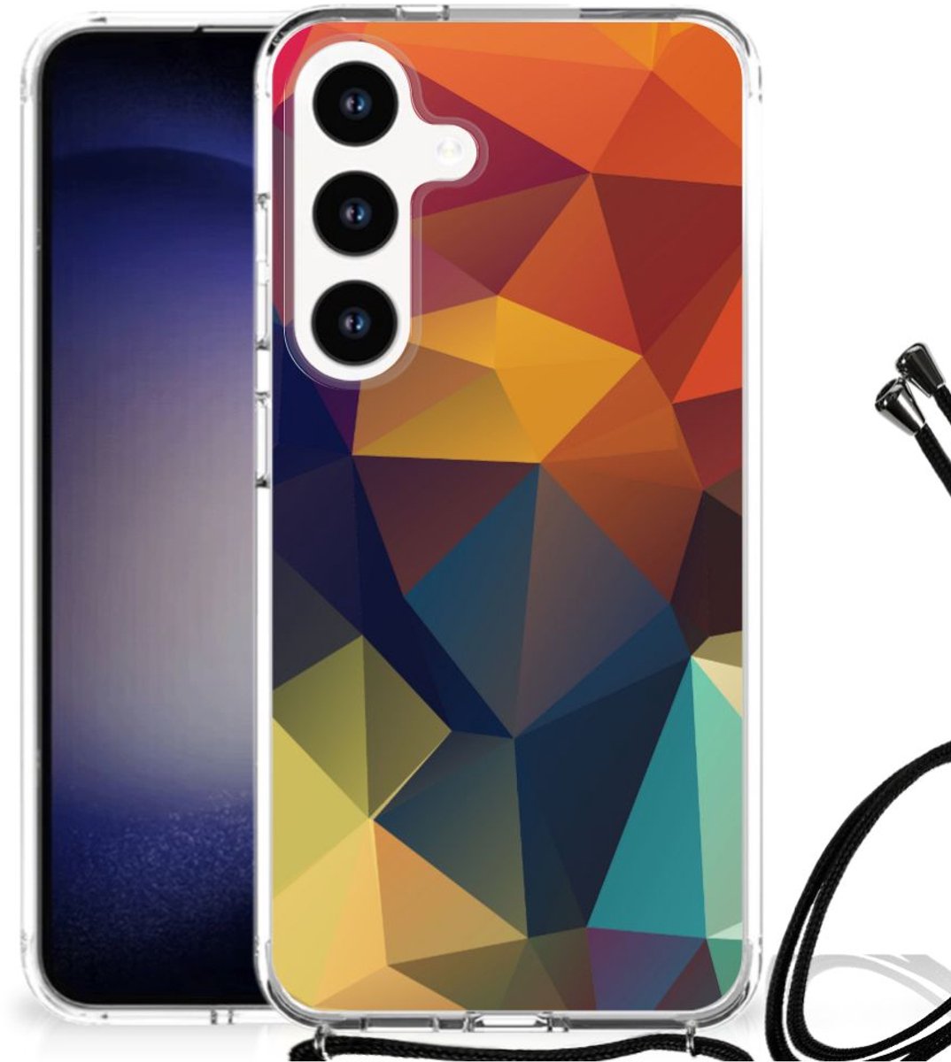 Samsung Galaxy S24 Shockproof Case Polygon Color