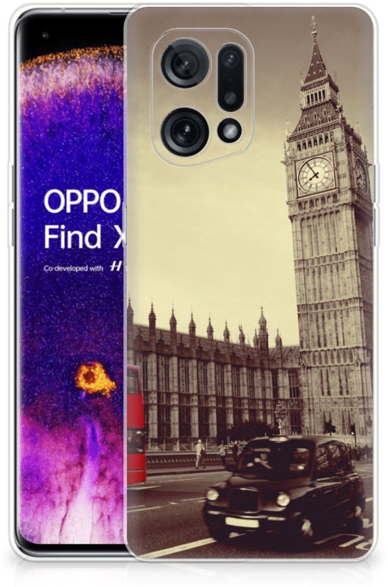 OPPO Find X5 Siliconen Back Cover Londen