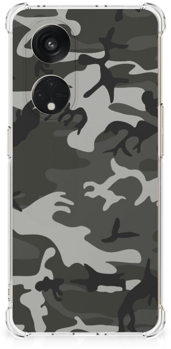 OPPO Reno8 T 5G Doorzichtige Silicone Hoesje Army Light