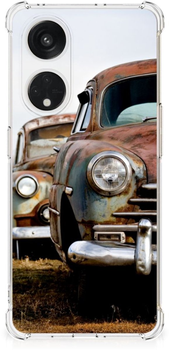 OPPO A98 Anti-shock Hoesje met foto Vintage Auto