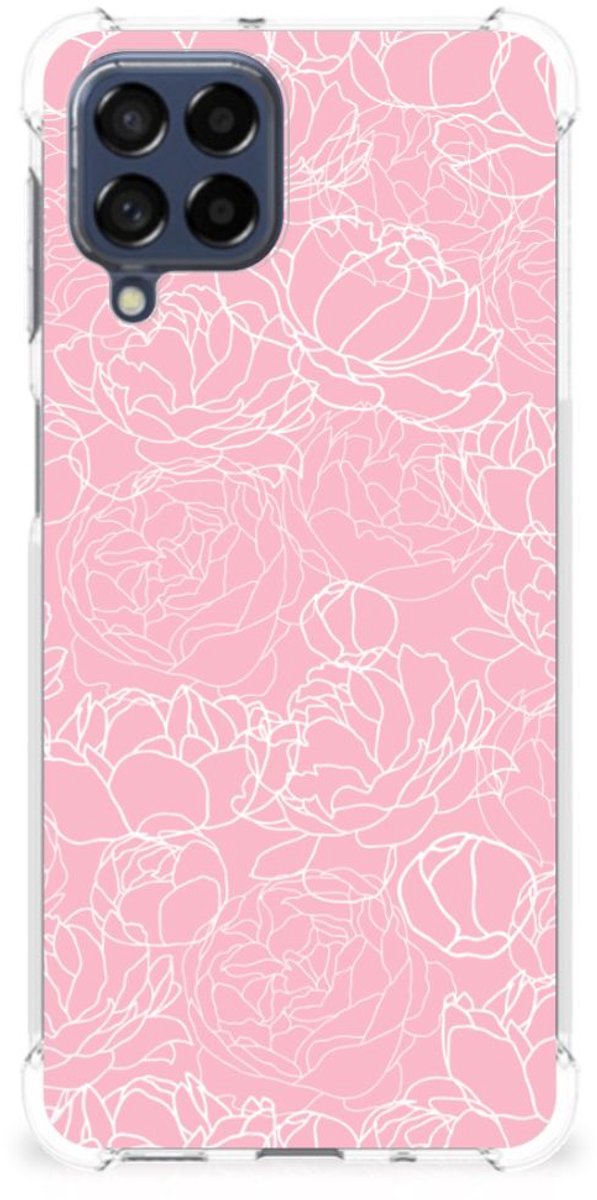 Samsung Galaxy M53 Case White Flowers