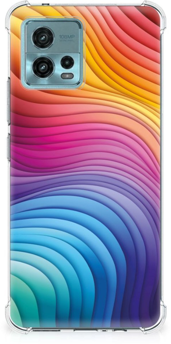 Shockproof Case voor otorola Moto G72 Regenboog