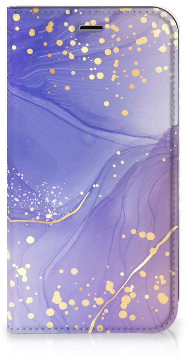 Bookcase voor Apple iPhone 11 Watercolor Paars