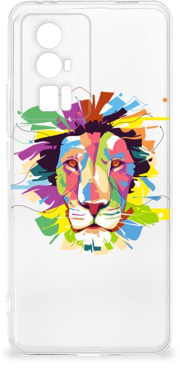Xiaomi Poco F5 Pro Telefoonhoesje met Naam Lion Color