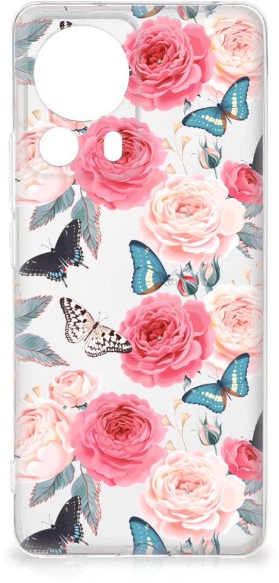 Xiaomi 13 Lite TPU Case Butterfly Roses