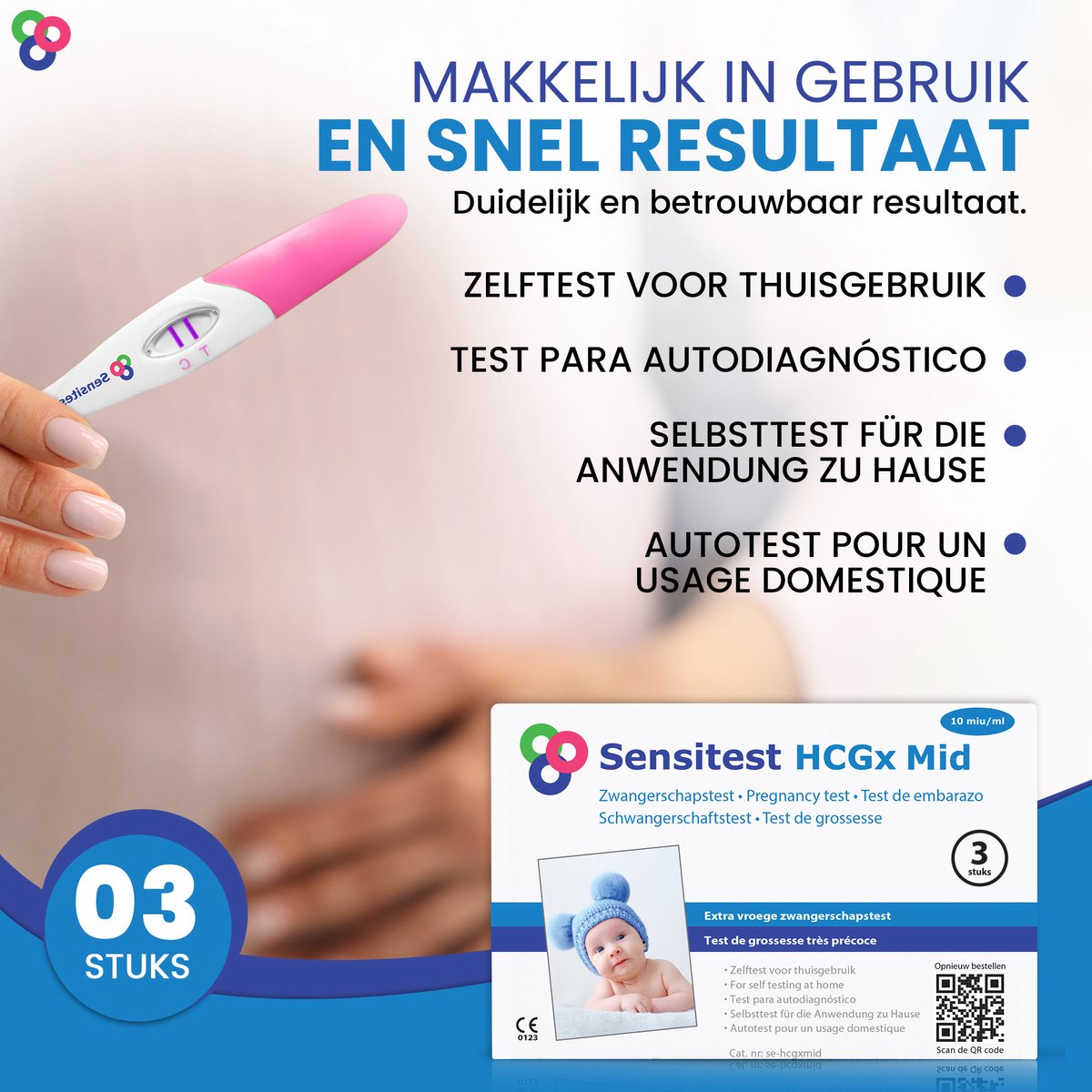Sensitest Extra Vroege Zwangerschapstest Midstream – 3 stuks – 10 mIU/ml – Test vanaf 6 dagen vóór menstruatie – Uitslag in 5 minuten – Inclusief handleiding & kalender – foto 7