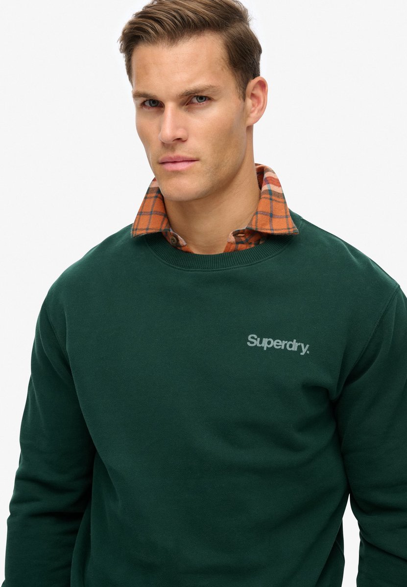 Superdry Core Logo City sweatshirt met ronde hals en losse pasvorm Heren Truien Groen