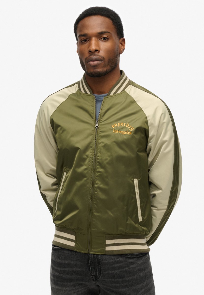 Superdry Souvenir bomberjack met borduursel Heren Buitenjassen Groen