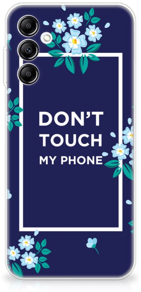 Samsung Galaxy A14 5G Silicone-hoesje Flowers Blue DTMP