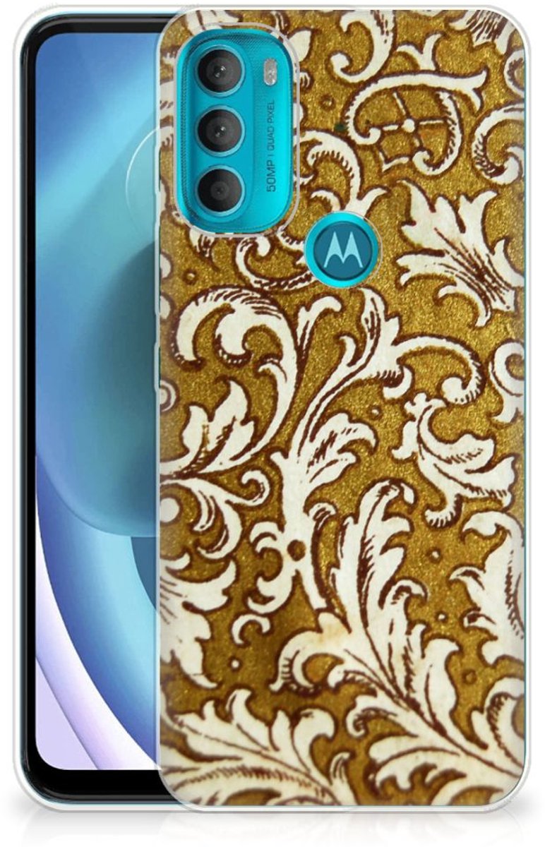 Siliconen Hoesje Motorola Moto G71 5G Barok Goud