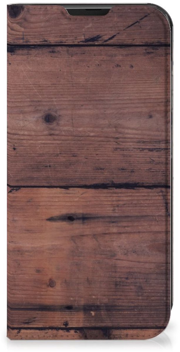 Samsung Galaxy Xcover 6 Pro Book Wallet Case Old Wood