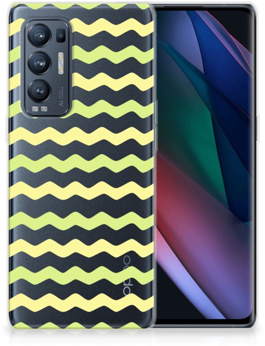 TPU Hoesje voor OPPO Find X3 Neo TPU bumper Waves Yellow