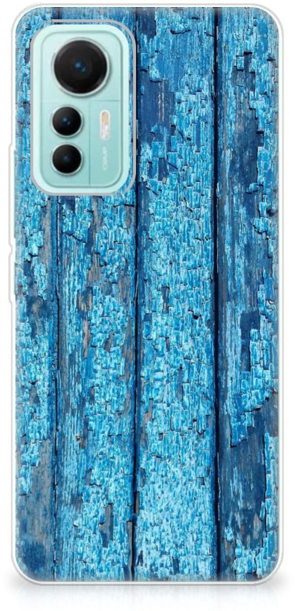 Xiaomi 12 Lite Bumper Hoesje Wood Blue